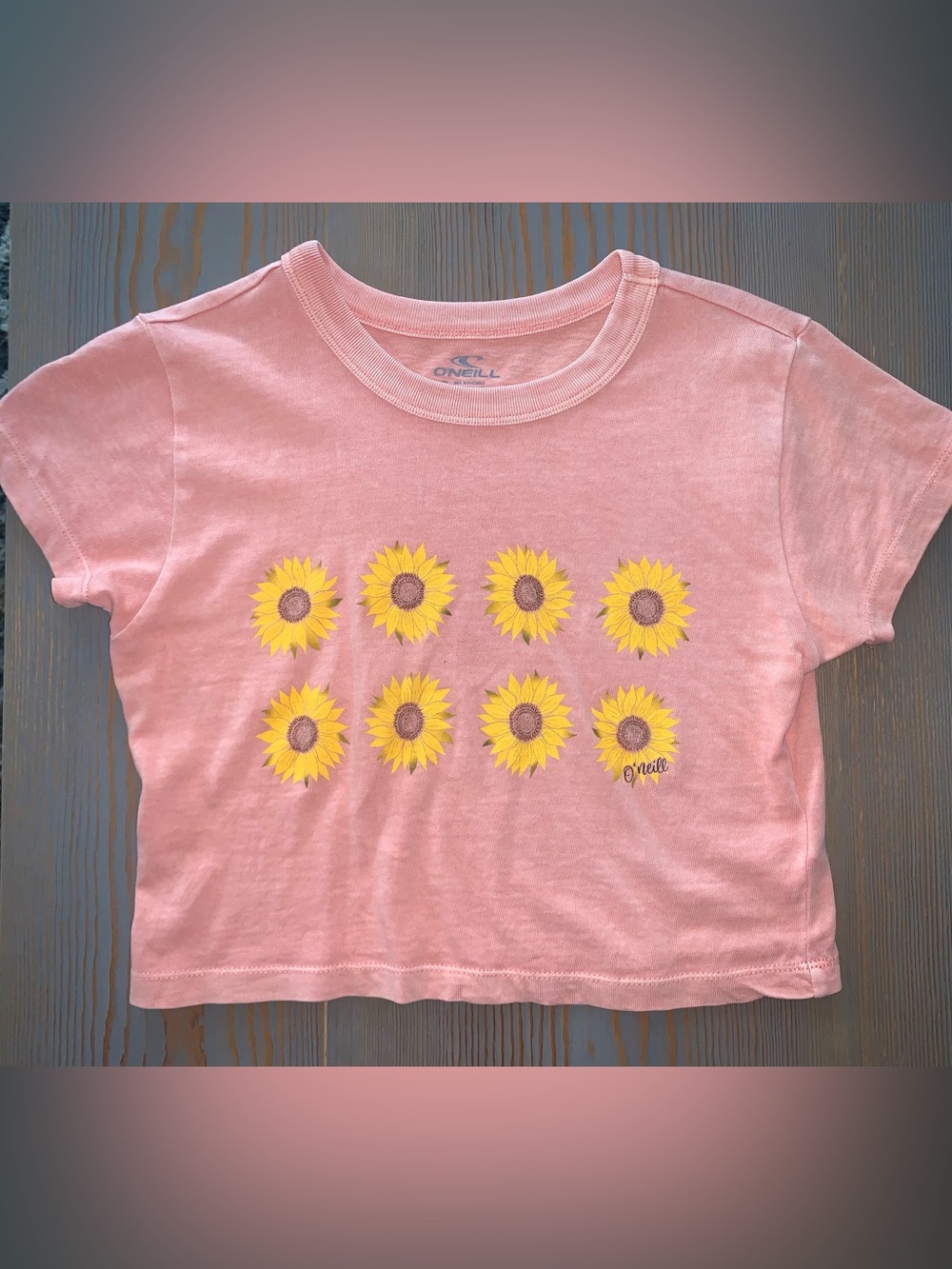 O'Neill Pink Sunflower Crop Tee